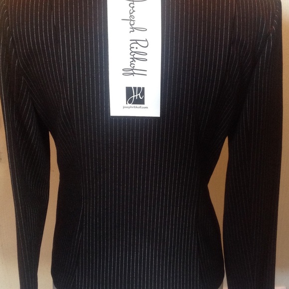 Joseph Ribkoff Jacket Black and white stripes SZ8 - Picture 8 of 8